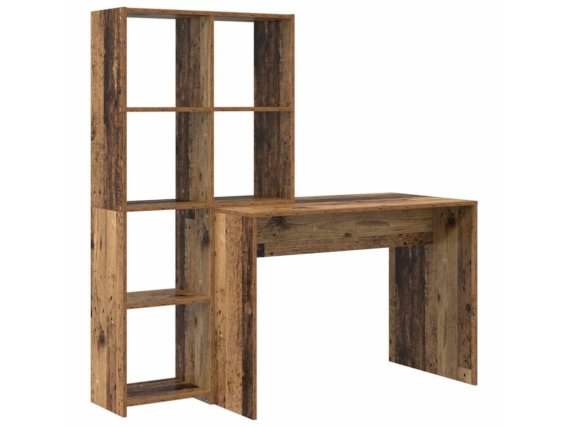 Mesa | Escritorio de madera antigua 138,5 x 55 x 143 cm Madera tratada