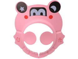 Gorro Para Champú De Bebé, Ajustable, Protector De Ojos Y Oídos, Impermeable, Rosa.
