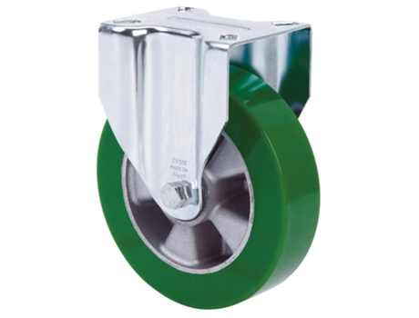 Rueda fija 4mm 17zvr160-augb aluminio-poliur.verde eje bolas ALEX