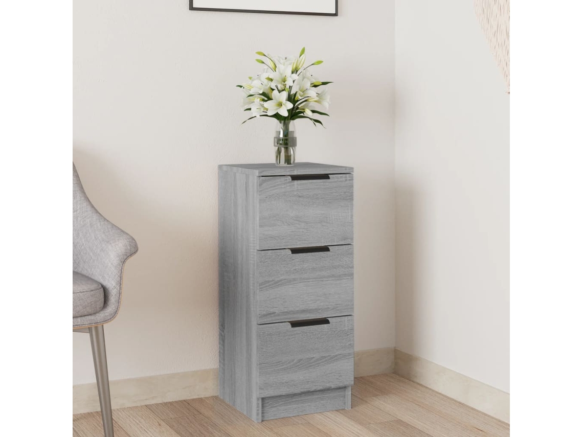 Aparador De Madera Contrachapada Gris Sonoma 30x30x70 Cm