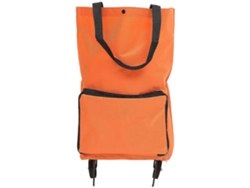 Bolsa de compras plegable con ruedas, naranja, para estudiantes, 48x28x18cm, 1 juego. GOKOCO