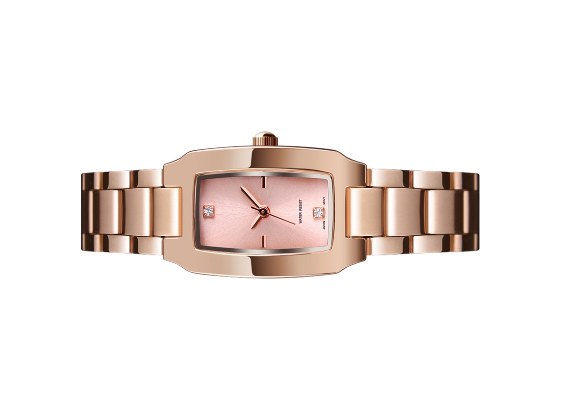 Reloj De Cuarzo Skmei Para Mujer Con Brazalete De Acero Inoxidable, Resistente Al Agua Hasta 3 Atm.