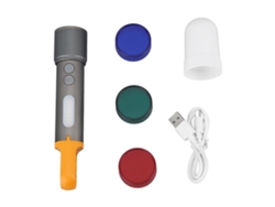 2026-linterna Led Recargable Con Cambio De Color, Zoom Telescópico Y 4 Láminas, Super Brillante Para Camping Y Emergencias Al Aire Libre