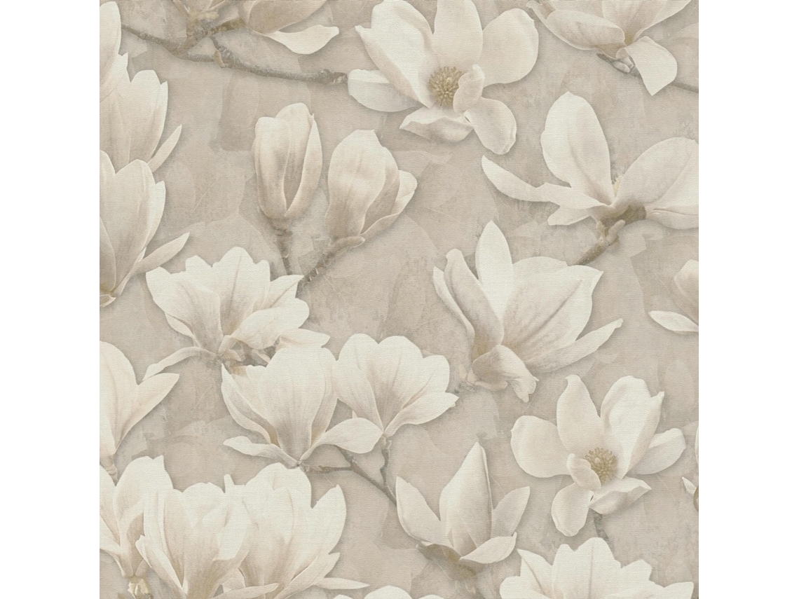 396102 Gu Papel De Pared Con Flores Ligeramente Texturizado Mate 5,33 M2 Profhome