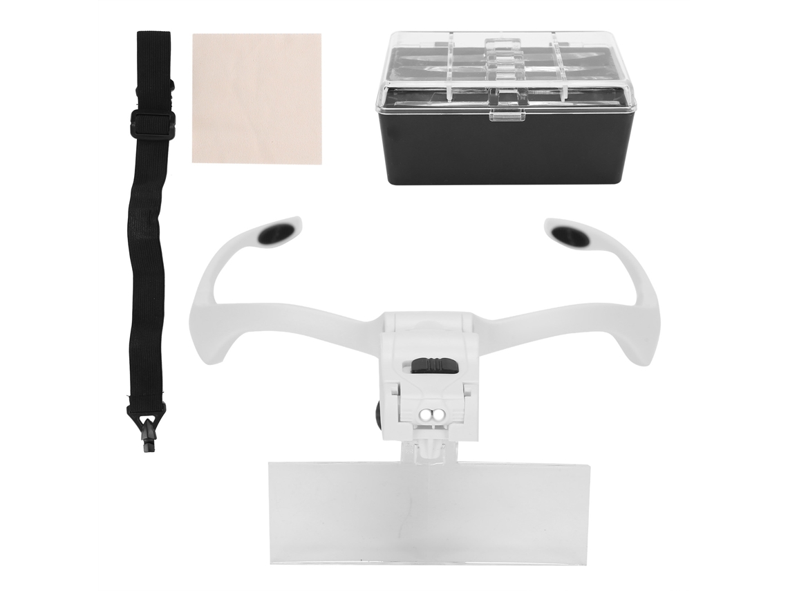 Lupa Led Para Extensiones De Pestañas Con Correa Para La Cabeza, Aumento De 1.0x A 3.5x.
