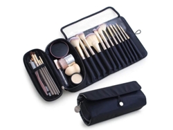 Organizador Portátil De Brochas De Maquillaje Para Viajes, Con Capacidad Para Más De 20 Brochas, Neceser Enrollable Para Mujer.
