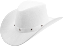 Sombrero Vaquero Blanco Unisex En Tela No Tejida Ligera Y Cómoda Para Disfraces Y