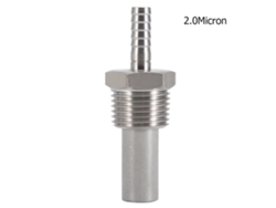 Piedra De Oxígeno Mpt De 1/2" Con Boquilla De 1/4" Para Carbonatación De Cerveza Casera, 2 Micras, Acero Inoxidable