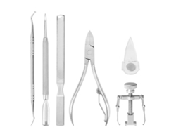 Kit de herramientas de manicura negras, incluye pinzas para uñas, 6 kits*