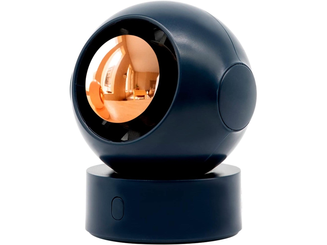 Ventilador De Cuello Portátil (azul) - Recargable Por Usb - Diseño Giratorio - Bajo Nivel De Ruido - Sin Aspas - 3 Velocidades De Viento