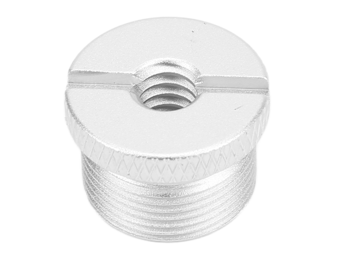 Adaptador de rosca hembra de 1/4 de pulgada a macho de 5/8 de pulgada para micrófono y soporte.