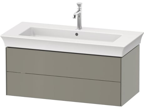 DURAVIT White Tulip, mueble de baño colgado en la pared, ancho 984 x fondo 458mm, con 2 cajones, con tecnología tip-on, WT43420