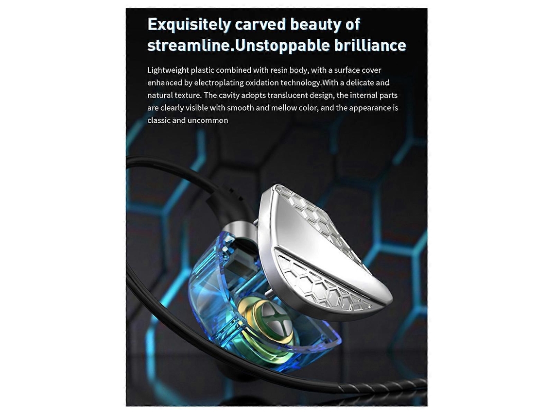 Auriculares Estéreo Iem Con Controlador Dinámico Qkz Hi6t Hifi