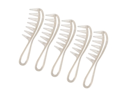 10pcs Peine De Dientes Anchos Con Mango Ergonómico Plástico Portátil Para Desenredar Pelo Estilo Oro Flash Para Hombres Mujeres