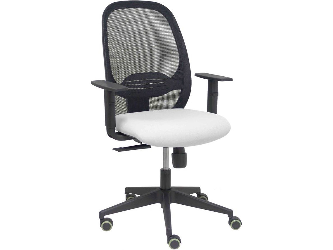 Silla Operativa PYC Cilanco  Blanco (Brazos Ajustables - Malla)