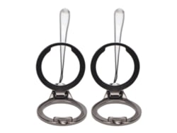 Porta Anillo De Teléfono Soporte De Metal Negro Con Cordón Adorno Colgante Diario