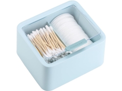 Cajas De Almacenamiento Con 2 Dispensadores Independientes De Bastoncillos De Algodón, Para Baño Y Dormitorio, Azul + Rosa.