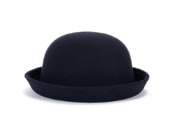 Sombrero Bombín De Fieltro De Lana Para Mujer, Estilo Casual Y Color Liso.