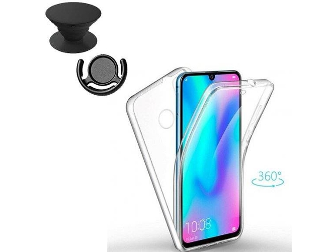 Kit Carcasa, PopSocket y Soporte Honor 20 360º Transparente