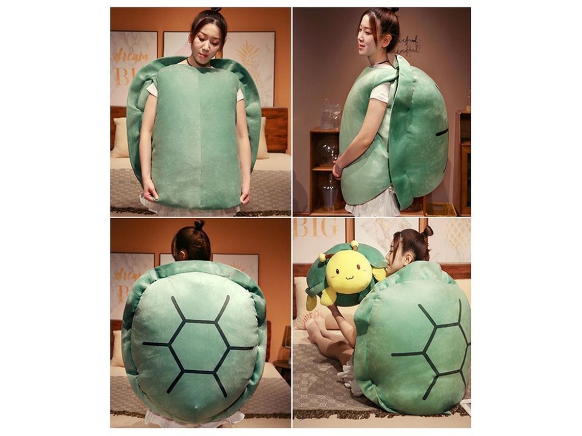 2026-hotsale! Capa De Tortuga De Peluche Usable Almohada Disfraz Juguete De Peluche 60cm