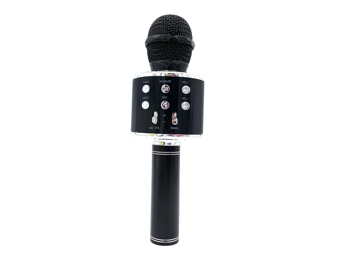 Micrófono De Condensador Integrado Ws858l Con Luces Led Para Karaoke Y Música.