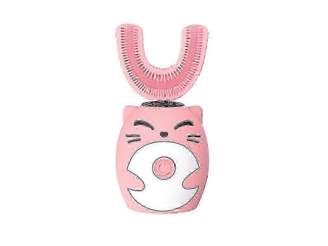 Cepillo de dientes eléctrico sónico de silicona para niños GOKOCO con limpieza automática de 360 ​​grados, recargable por USB y con forma de U.