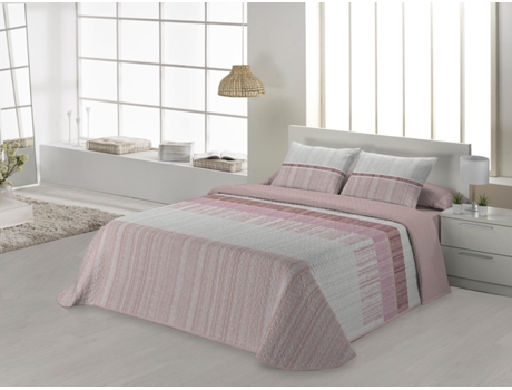 Colcha JVR Bombay (Poliéster - Rosa - 270 cm)