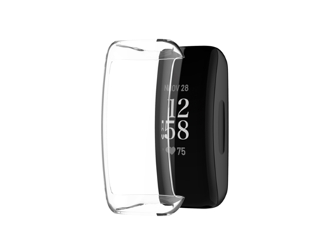 Funda protectora para reloj Fitbit Inspire3 con galvanoplastia de TPU de cobertura total (transparente)