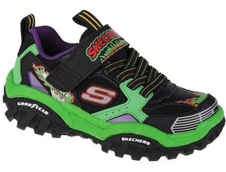Zapatillas SKECHERS Turbo Speed Niños (27 - Negro y Verde)