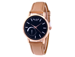 Reloj Analógico De Cuarzo Para Hombre Con Correa De Cuero Pu Zhoulianfa (beige Amarillo)