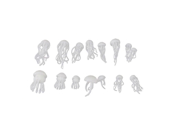 Juego de 16 piezas de resina epoxi Crystal Ocean para modelar mini medusas - Rosewell