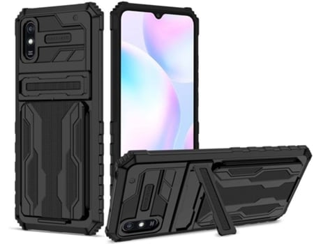 Funda Xiaomi Redmi 9A HFS-HOUSE Kickstand (Negro)
