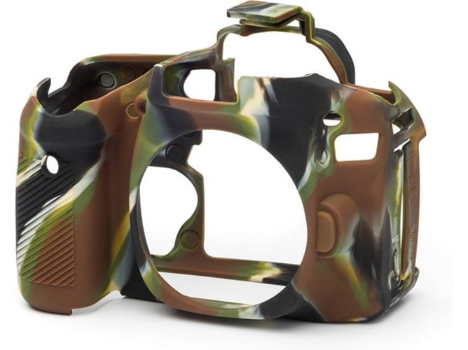 Funda silicona EASYCOVER Canon 80D Camuflaje