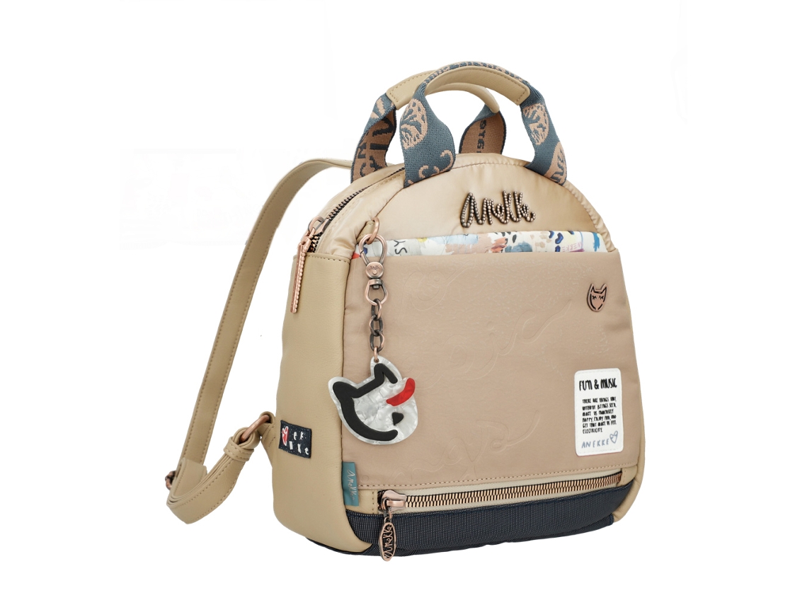 Mochila ANEKKE Fun & Music Power 25X27X11 cm Beige 34865-167