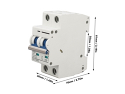 Omni-interruptor De Circuito Dc 2p 500v 63a Miniatura Protección Contra Sobrecarga Y Cortocircuito Instalación Rail 35mm Para Pv