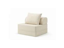 Sofá Modular 1 Lugar Convertible Liso Beige