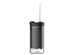 Irrigador bucal portátil SFUSHOS para uso doméstico, con bomba de pistón a presión y carga UV (negro)