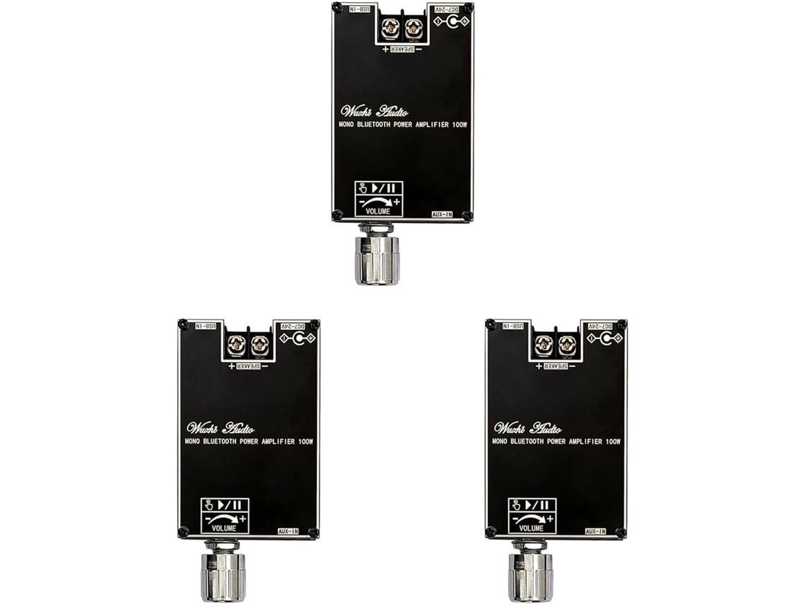 Placa Amplificadora De Audio Bluetooth Mono 3x 100w Con Función De Caja