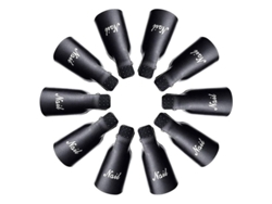 Juego De 10 Pinzas Negras Para Quitar Esmalte De Uñas, Herramienta Para Eliminar Esmalte De Uñas De Gel Uv.