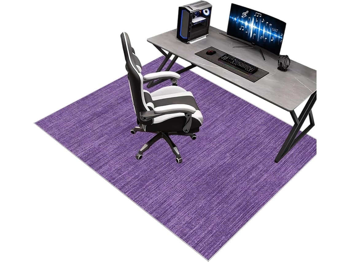 Tapete Cadeira Protetor Piso Escritório Antiderrapante 80 X 140 Cm Madeira Gamer,