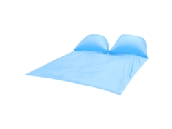 Manta De Picnic Con Almohada Inflable, Tela Oxford, 145x210cm, Azul Claro, Con Funda Y Clavos De Fijación.