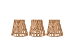 2026-3pcs Abat-jour De Rattan Faux Style Bohémien Tressé En Papier Clip-on E14 Pour Lampes De Table Et Plancher Décoratives