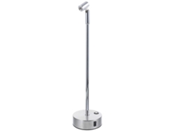 Rebe-luz De Destello Led Recargable De Mesa Para Cafetería Bar Tienda De Ropa Joyería Ajustable 26x8,5x8,5cm Plata