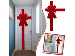 Lazo Rojo Grande Para Puerta De Gabinete De Navidad Cinta De Arbol De Navidad Como Se Muestra
