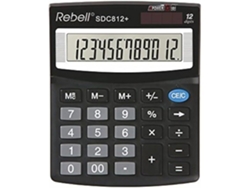 Calculadora de pantalla inclinada Rebell Sdc412 de 12 dígitos y 100 GB para oficina