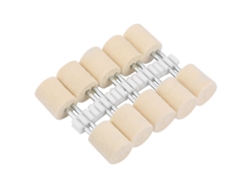 10 Cabezales Cilíndricos De Pulido De Lana Con Mango De 3 Mm Para Herramientas Rotativas (14 Mm)