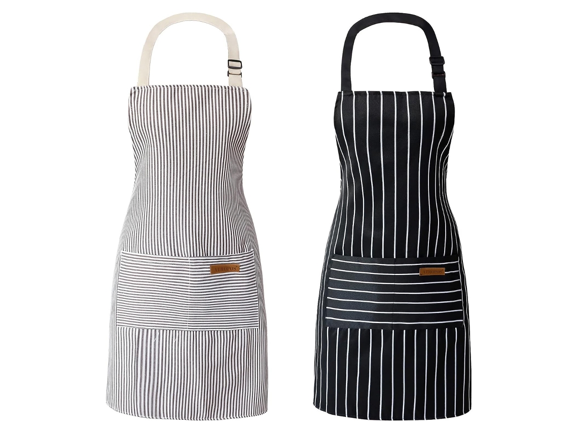 Delantal De Cocina Con Bolsillo Delantal Para Mujer Hombre Unisex Para Cocinero