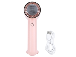 Ventilador Portátil Con Compresa Fría, Semiconductor, Recargable Por Usb, Mini Ventilador De Mano De Sobremesa Para Senderismo Al Aire Libre, Rosa.