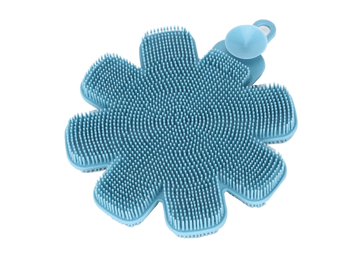 Cepillo De Silicona Azul Para Limpiar Platos, Sartenes Y Frutas De Cocina Con Suspensión