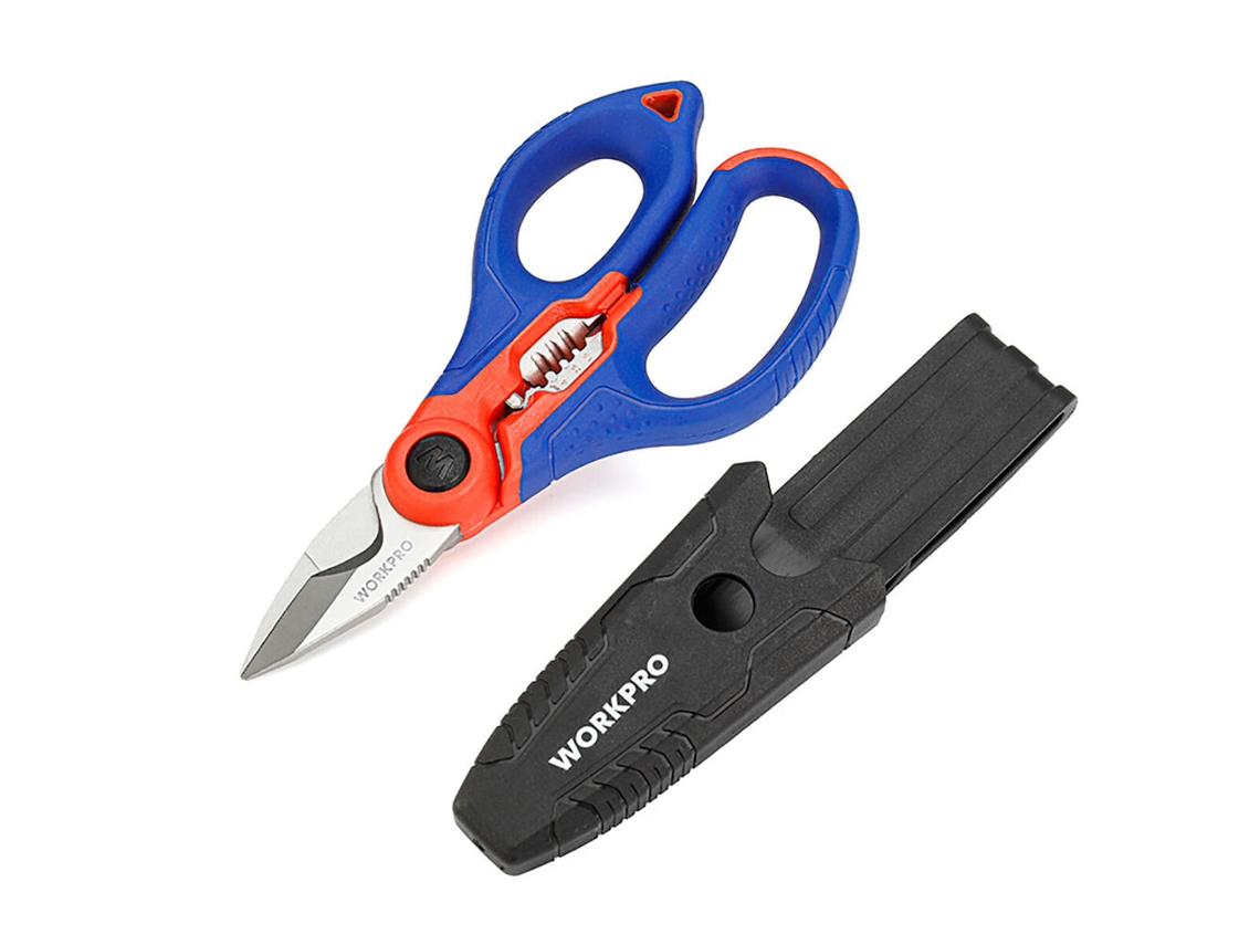 Tijeras de Electricista WORKPRO 16,7 x 8 x 2,8 cm 3 en 1